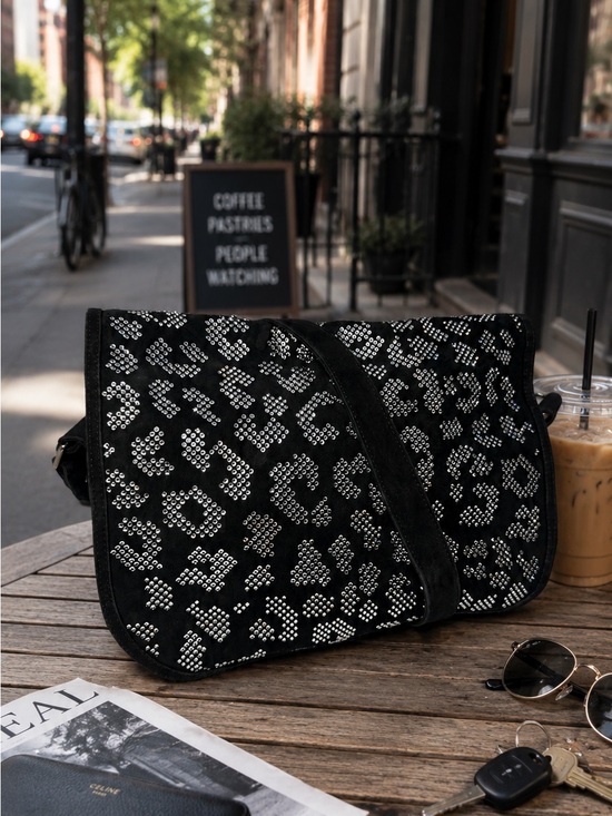 Balmain Handbags - Balmain Leo Swarovski Crystal Messenger Bag